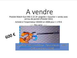 Pistolet Match Gun MG 5 22 lr